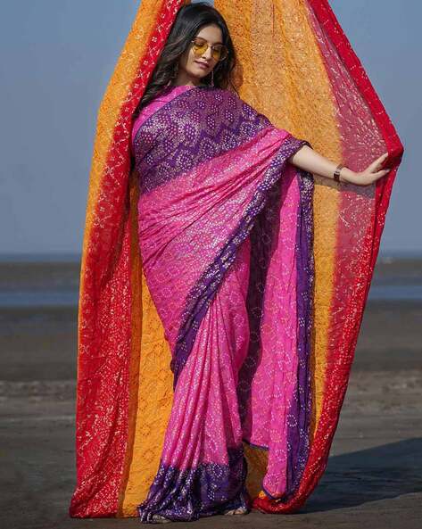 Multy Color Khadi Silk Printed Latkan Saree at Best Price in Surat | J K  Fashion