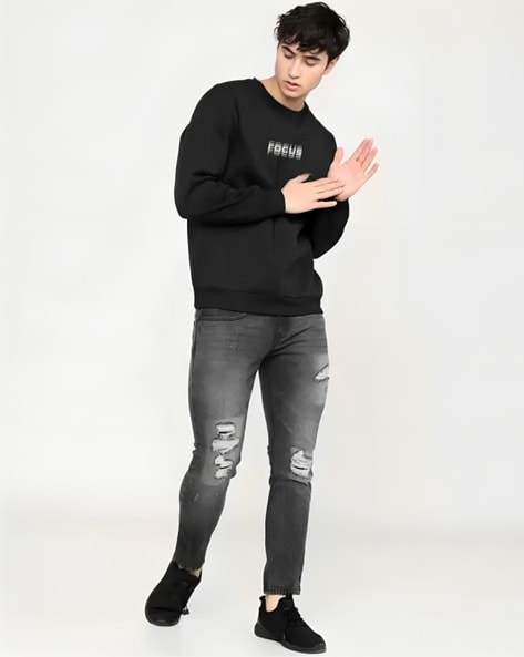 Buy Black Sweatshirt & Hoodies for Men by HEATHEX Online