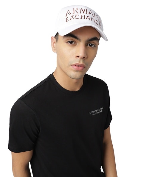 Armani exchange white clearance cap