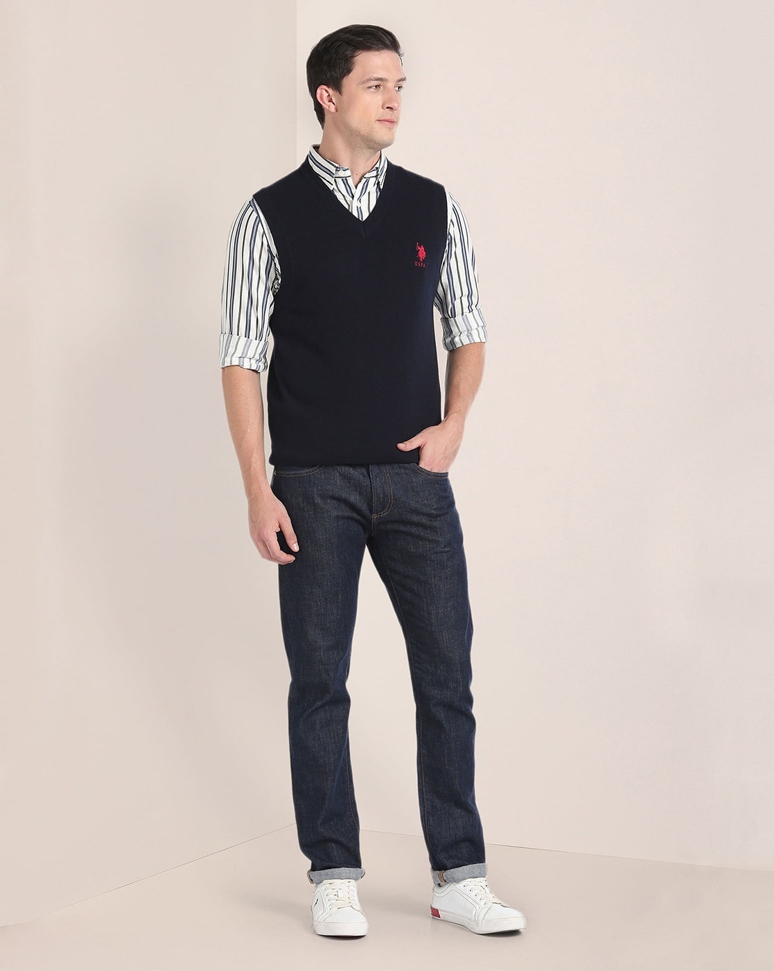 Sweater vest and polo clearance shirt