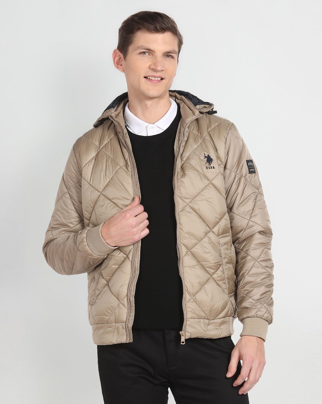 Buy online Green Solid Quilted Jacket from Jackets for Men by U.s. Polo Assn.  for ₹4019 at 41% off | 2024 Limeroad.com