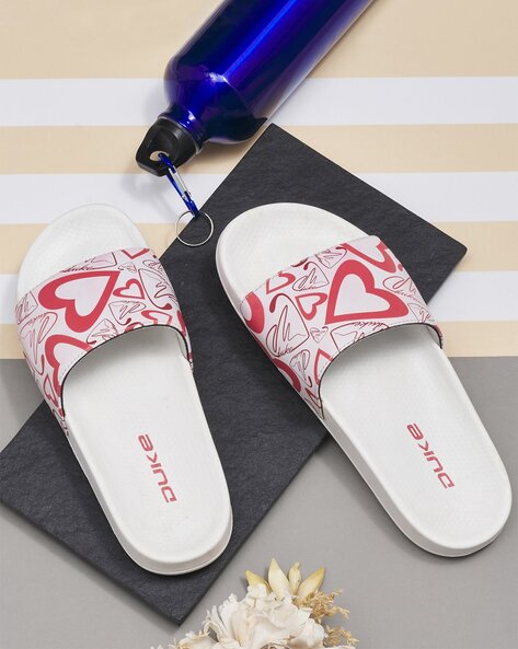 Heart Print Sliders