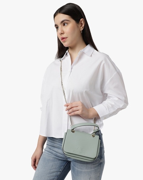 Buy Sea Green Handbags for Women by ARMANI EXCHANGE Online | Ajio.com