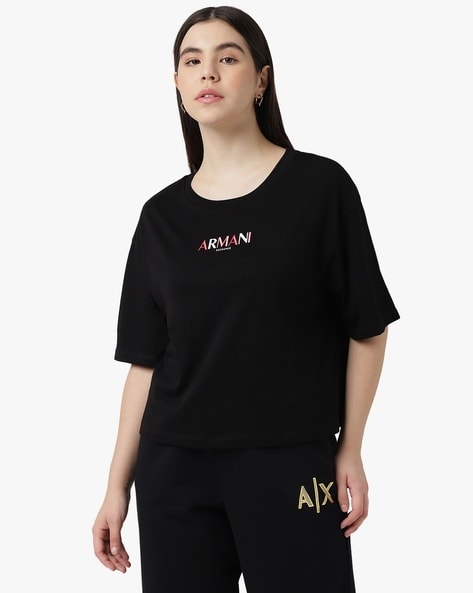 Buy Black Tshirts for Women by ARMANI EXCHANGE Online Ajio