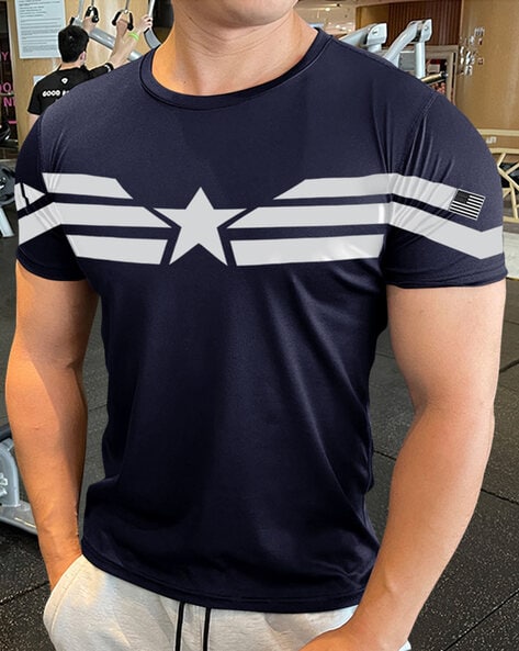 Captain america t shirt hotsell