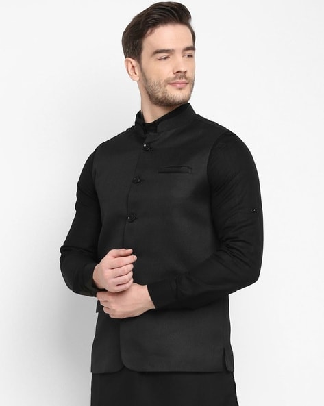 Buy Hangup Green Regular Fit Sleeveless Nehru Jacket for Men Online @ Tata  CLiQ