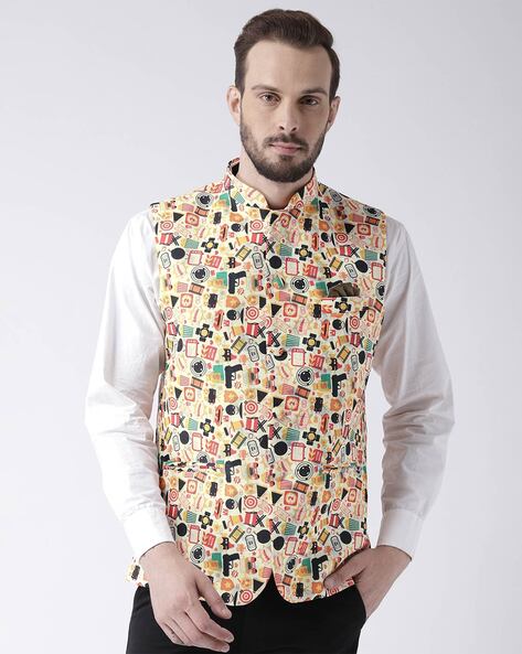 Cotton Mens Printed Nehru Jacket, Size: S-xxl at Rs 899/piece in Kolkata |  ID: 22104307055