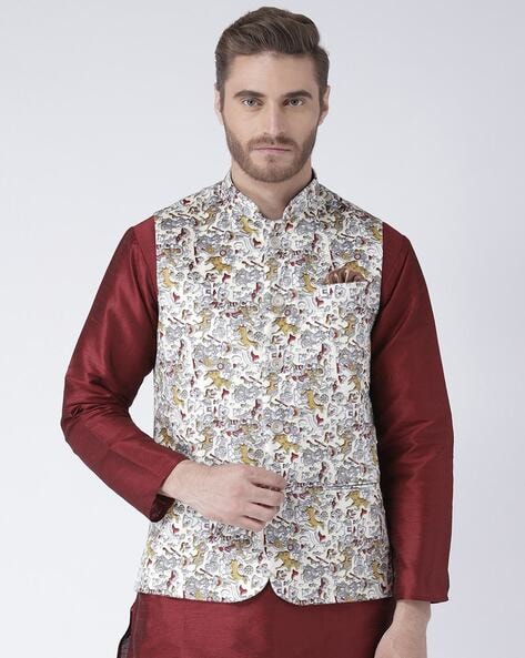 Buy hangup Nehru Jacket 39A_printed_Nehru_38 at Amazon.in