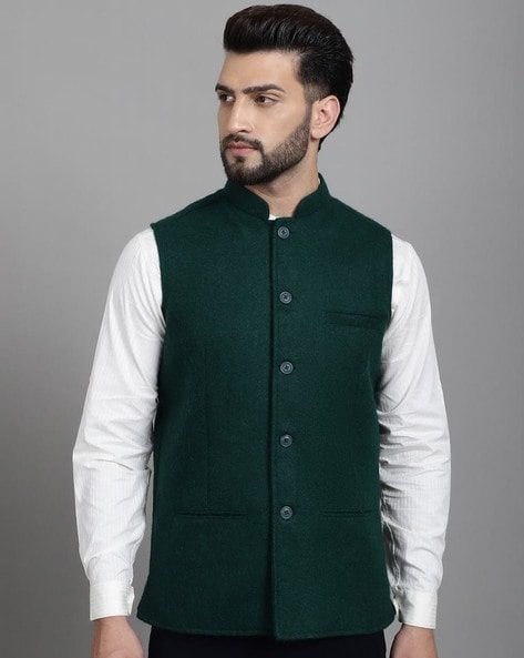 Men Tailored Fit Single-Breasted Waistcoat