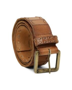 art n vintage Men Leather Belt with Buckle Closure-picture-10