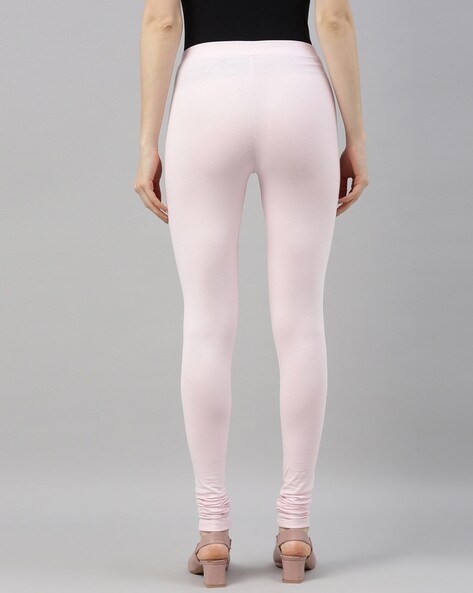 Buy Forever 21 Solid Pink Leggings online