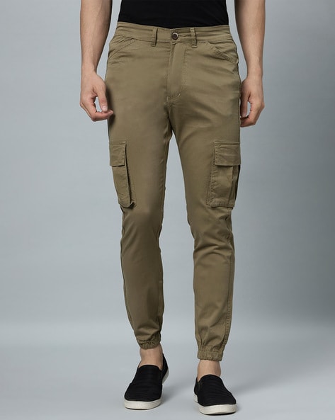 Relaxed Fit Cargo trousers - Dark khaki green - Men | H&M IN