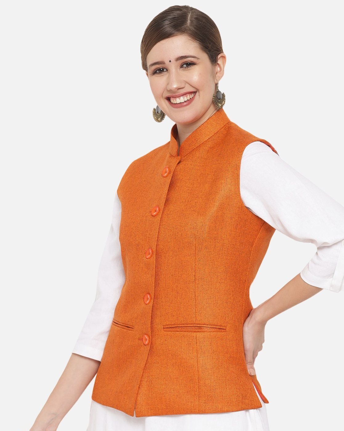 Buy Vastraa Fusion Women's Solid Nehru Jacket (TS1402D-36_Aqua Blue_S) at  Amazon.in