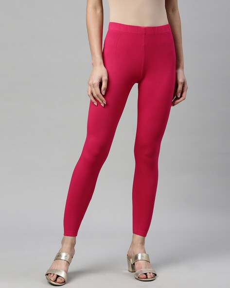 Buy Red & Ruby pink Leggings for Women by MISSIVA Online