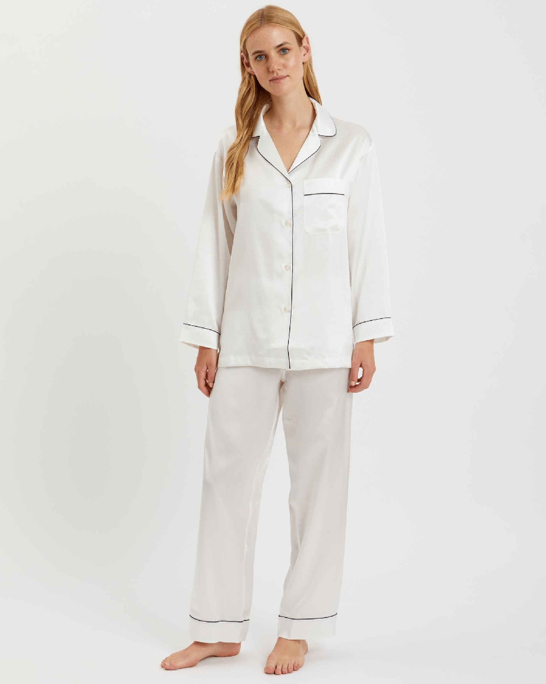 White 2025 silk pjs