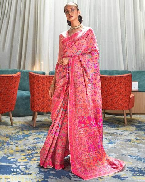 Buy Pink Sarees for Women by Saree mall Online