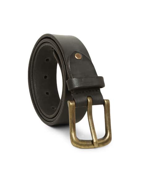 Men Leather Belt with Buckle Closure