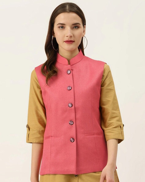 Women's best sale nehru jacket