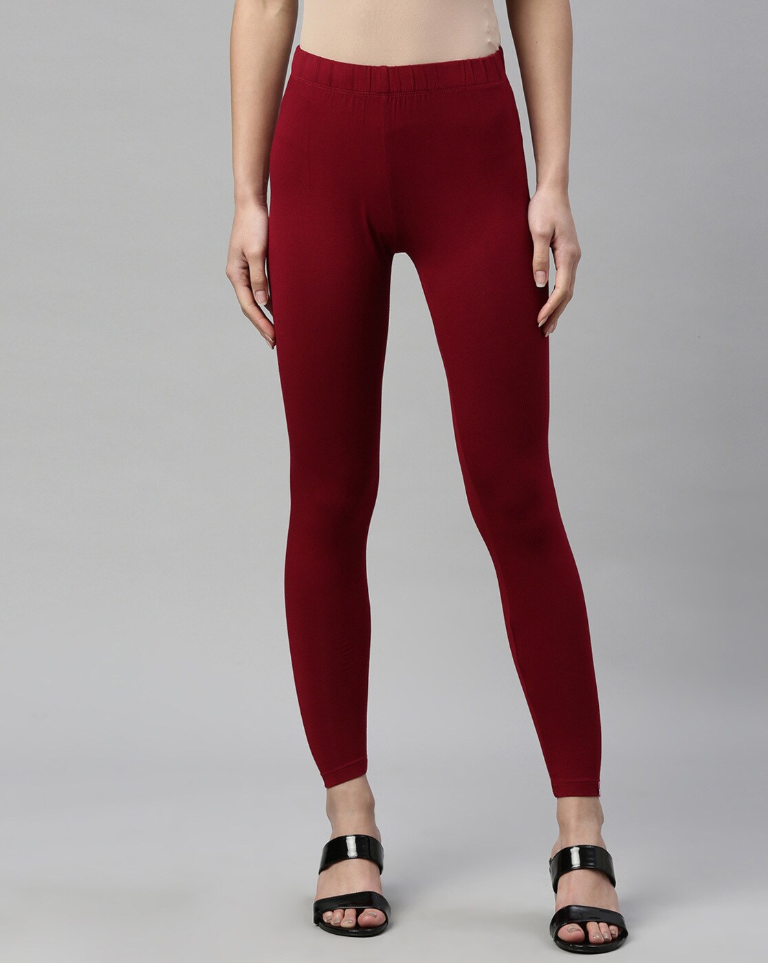 Buy Red & Grey Leggings for Women by MISSIVA Online