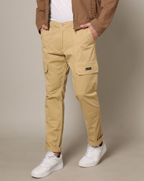 YOURS Curve Khaki Green Cuffed Cargo Trousers | Yours Clothing