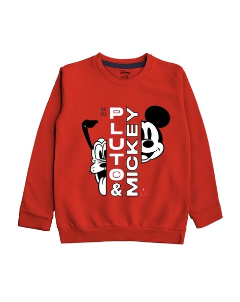 Mickey mouse red on sale sweatshirt