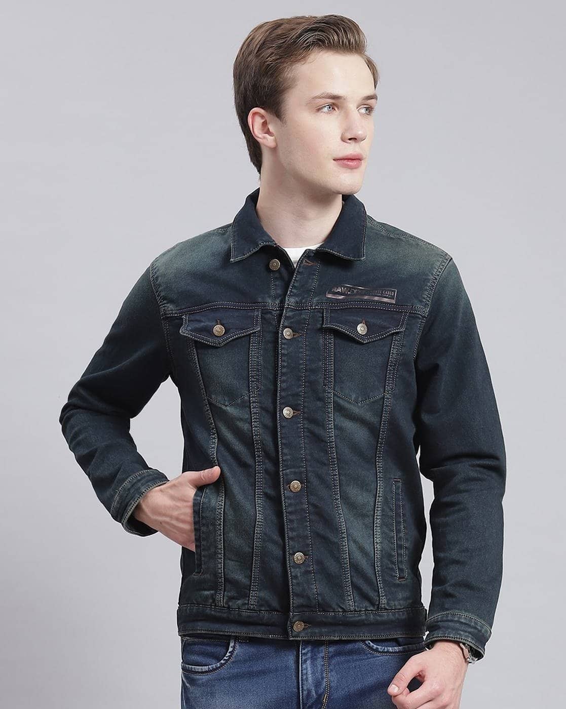 Men Regular Fit Denim Jacket