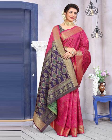 Tussar Silk Sarees | Floral Saree | Raj Silk Villa - Raj Silk Villa