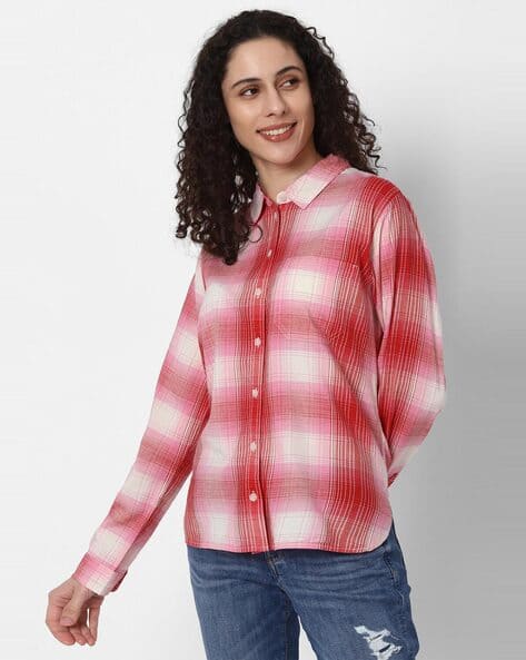Buy Red Shirts for Women by AMERICAN EAGLE Online | Ajio.com
