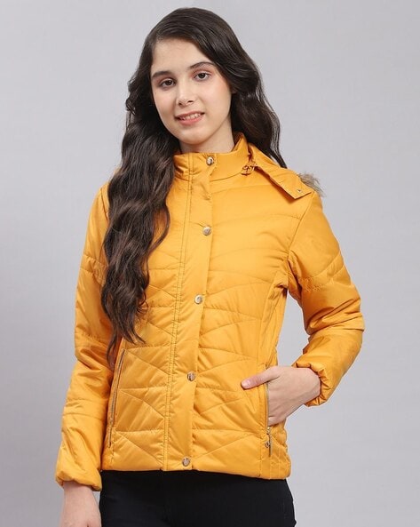 Ladies mustard quilted on sale jacket