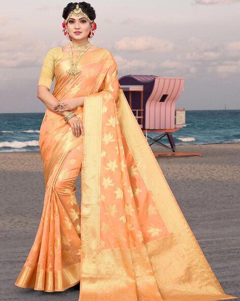 Latest dola silk peach saree - G3-WSA55023 | G3fashion.com