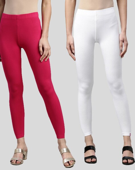 Buy Women's Cotton Hot Pink Full length legging Online In India At  Discounted Prices