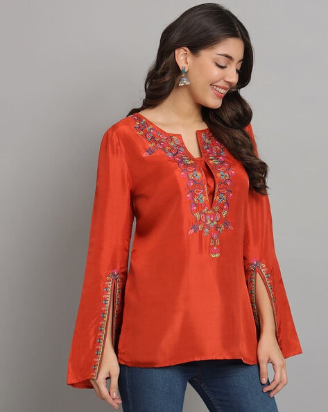 Buy Orange Tops for Women by 250 DESIGNS Online