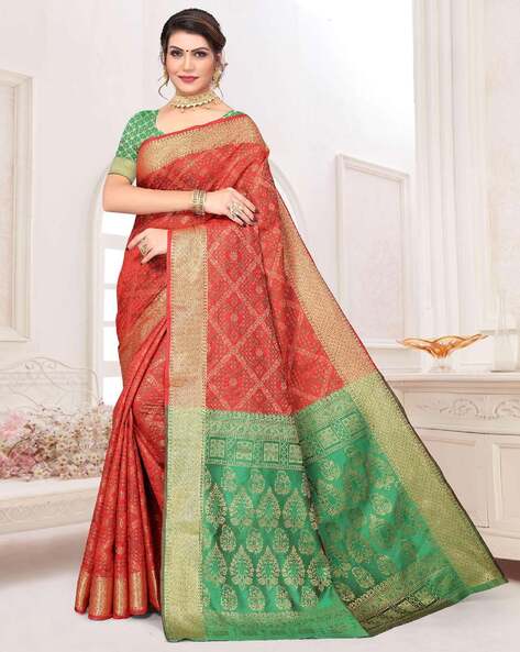 Buy Multicoloured Sarees for Women by Peachmode Online | Ajio.com