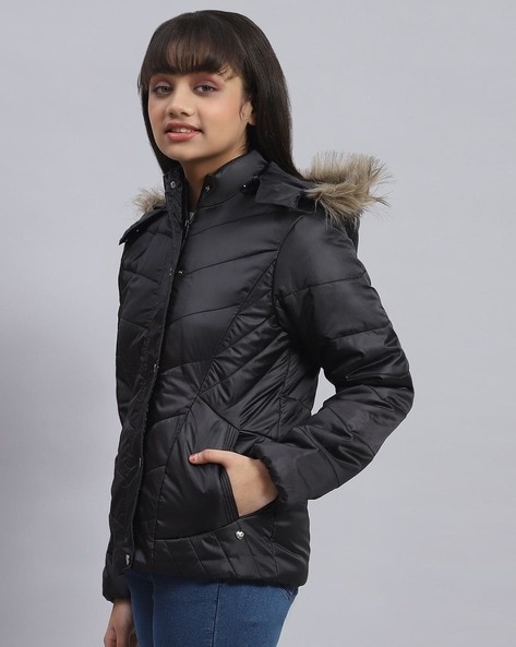 Jacket with shop hood for girls