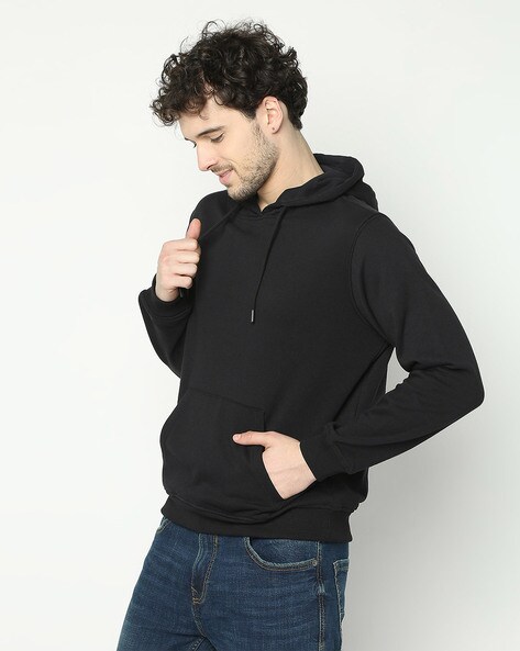 Regular hot sale black hoodie