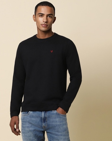 Men Regular Fit Crew Neck Sweatshirt