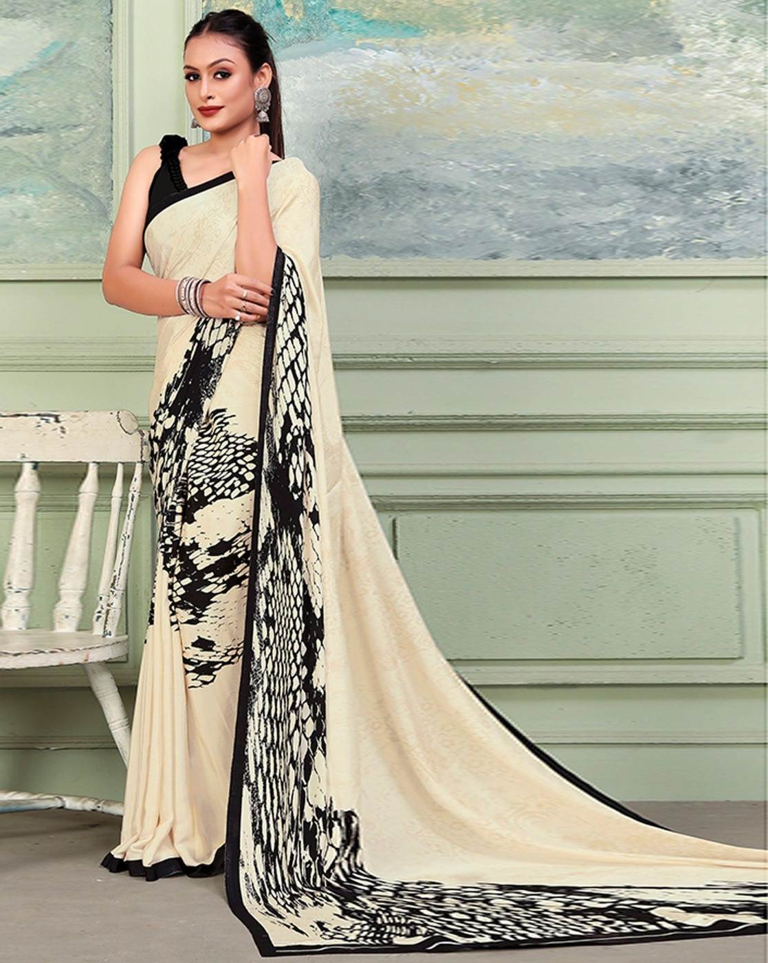 Saree for casual wear | Saree designs, Saree, Maxi dress