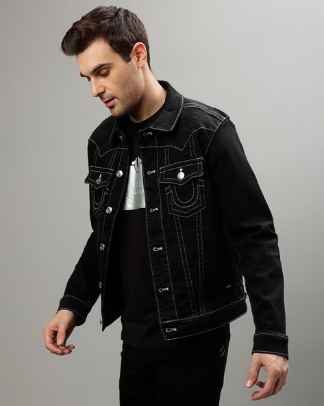 Buy Black Jackets Coats for Men by True Religion Online Ajio