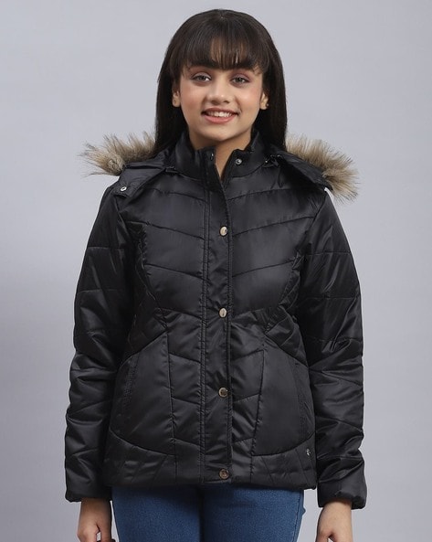 Buy Flying Machine Women Detachable Hood Quilted Jacket - NNNOW.com