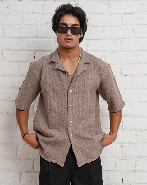 mens boxy fit shirt
