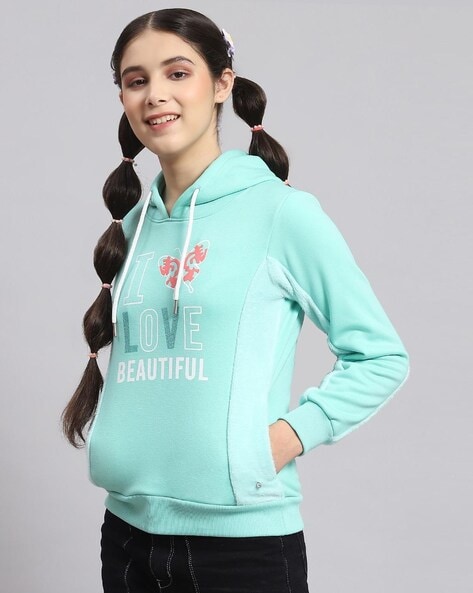 Girls clearance turquoise hoodie