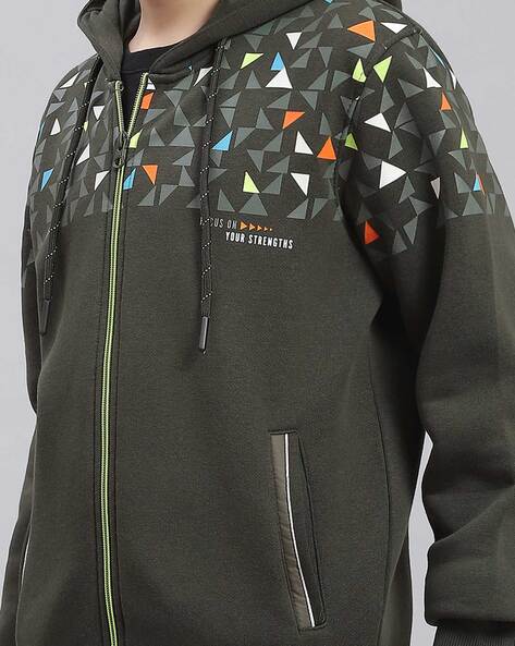 Geometric zipper up sweatshirt hotsell