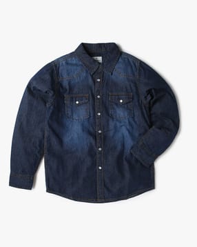 pepe jeans Boys Regular Fit Denim Shirt-picture-36