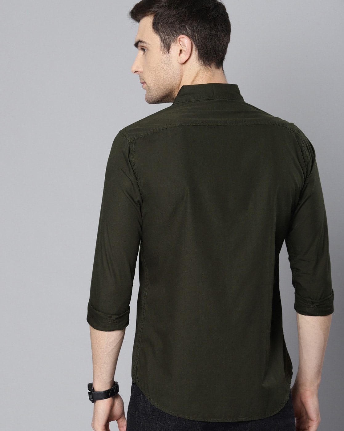 Buy Men's Sparkling Olive Shirt Online