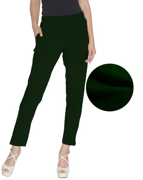 Buy Lyra Solid Coloured Free Size Kurti Pant for Women-Green online