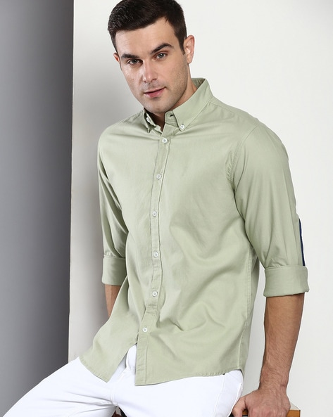 Slim Fit Shirt with Roll-Up Sleeve