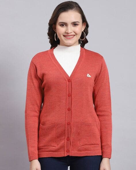 Buy Pink Sweaters Cardigans for Women by Monte Carlo Online