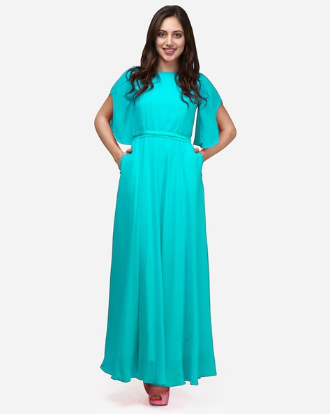 Buy SHOWOFF Turquoise Maxi Dress for Women Online @ Tata CLiQ