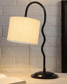 Cotton Zig-Zag Curvy Table Lamp with Iron Base-image-39