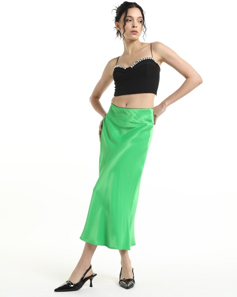 Green hotsell skirts online